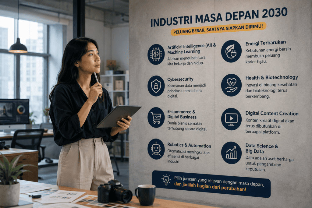 Industri yang diprediksi tumbuh hingga 2030 sebagai referensi memilih jurusan kuliah
